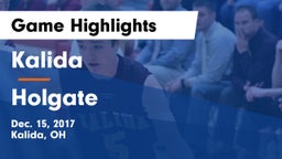 Kalida  vs Holgate  Game Highlights - Dec. 15, 2017