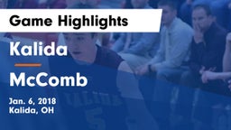 Kalida  vs McComb  Game Highlights - Jan. 6, 2018