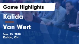 Kalida  vs Van Wert  Game Highlights - Jan. 23, 2018