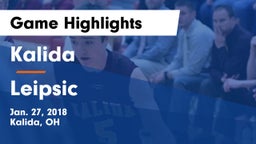 Kalida  vs Leipsic  Game Highlights - Jan. 27, 2018