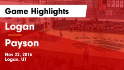 Logan  vs Payson  Game Highlights - Nov 22, 2016