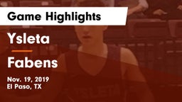 Ysleta  vs Fabens Game Highlights - Nov. 19, 2019
