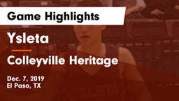 Ysleta  vs Colleyville Heritage  Game Highlights - Dec. 7, 2019