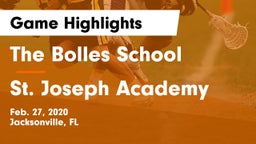 The Bolles School vs St. Joseph Academy  Game Highlights - Feb. 27, 2020