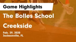 The Bolles School vs Creekside  Game Highlights - Feb. 29, 2020