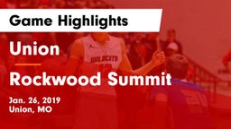 Union  vs Rockwood Summit  Game Highlights - Jan. 26, 2019