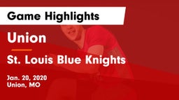 Union  vs St. Louis Blue Knights Game Highlights - Jan. 20, 2020