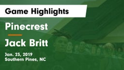 Pinecrest  vs Jack Britt  Game Highlights - Jan. 23, 2019