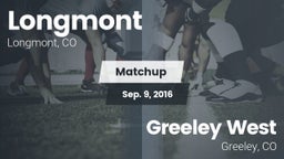 Matchup: Longmont  vs. Greeley West  2016