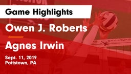 Owen J. Roberts  vs Agnes Irwin  Game Highlights - Sept. 11, 2019