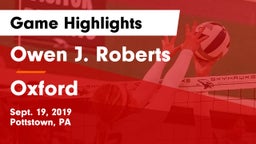 Owen J. Roberts  vs Oxford  Game Highlights - Sept. 19, 2019