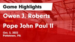 Owen J. Roberts  vs Pope John Paul II Game Highlights - Oct. 3, 2022