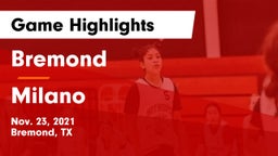 Bremond  vs Milano  Game Highlights - Nov. 23, 2021
