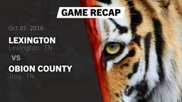 Recap: Lexington  vs. Obion County  2016