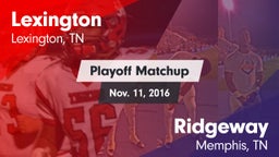 Matchup: Lexington High vs. Ridgeway  2016