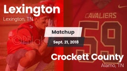 Matchup: Lexington High vs. Crockett County  2018