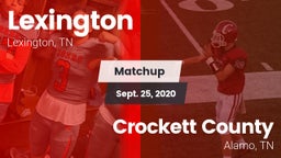 Matchup: Lexington High vs. Crockett County  2020