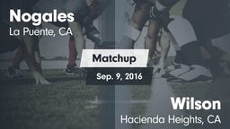Matchup: Nogales  vs. Wilson  2016