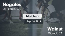 Matchup: Nogales  vs. Walnut  2016