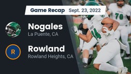 Recap: Nogales  vs. Rowland  2022