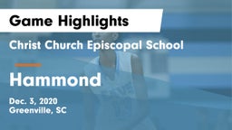 Christ Church Episcopal School vs Hammond  Game Highlights - Dec. 3, 2020
