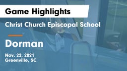 Christ Church Episcopal School vs Dorman  Game Highlights - Nov. 22, 2021