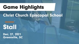 Christ Church Episcopal School vs Stall  Game Highlights - Dec. 27, 2021