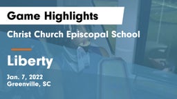 Christ Church Episcopal School vs Liberty  Game Highlights - Jan. 7, 2022