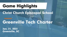Christ Church Episcopal School vs Greenville Tech Charter Game Highlights - Jan. 21, 2022