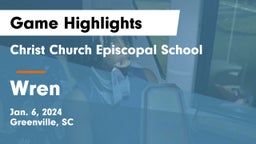 Christ Church Episcopal School vs Wren  Game Highlights - Jan. 6, 2024
