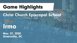 Christ Church Episcopal School vs Irmo  Game Highlights - Nov. 27, 2020