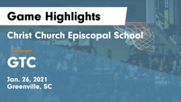 Christ Church Episcopal School vs GTC Game Highlights - Jan. 26, 2021