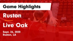 Ruston  vs Live Oak  Game Highlights - Sept. 26, 2020