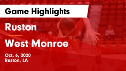 Ruston  vs West Monroe  Game Highlights - Oct. 6, 2020