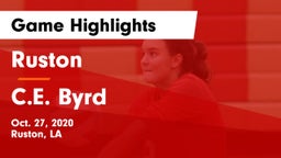 Ruston  vs C.E. Byrd Game Highlights - Oct. 27, 2020