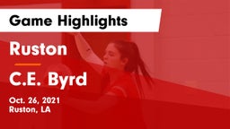 Ruston  vs C.E. Byrd  Game Highlights - Oct. 26, 2021