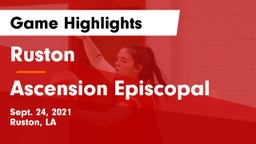 Ruston  vs Ascension Episcopal  Game Highlights - Sept. 24, 2021