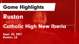 Ruston  vs Catholic High New Iberia Game Highlights - Sept. 25, 2021