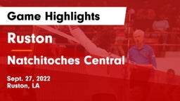Ruston  vs Natchitoches Central  Game Highlights - Sept. 27, 2022