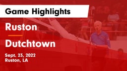 Ruston  vs Dutchtown  Game Highlights - Sept. 23, 2022