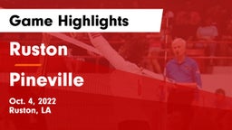 Ruston  vs Pineville   Game Highlights - Oct. 4, 2022