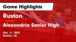 Ruston  vs Alexandria Senior High Game Highlights - Oct. 11, 2022