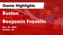 Ruston  vs Benjamin Franklin  Game Highlights - Oct. 28, 2023