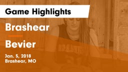 Brashear  vs Bevier Game Highlights - Jan. 5, 2018