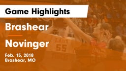 Brashear  vs Novinger Game Highlights - Feb. 15, 2018