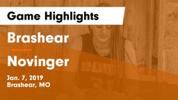 Brashear  vs Novinger Game Highlights - Jan. 7, 2019