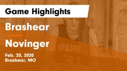 Brashear  vs Novinger Game Highlights - Feb. 20, 2020