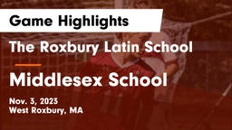 The Roxbury Latin School vs Middlesex School Game Highlights - Nov. 3, 2023