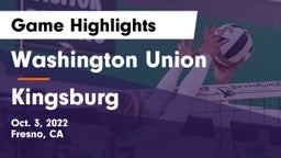 Washington Union  vs Kingsburg  Game Highlights - Oct. 3, 2022