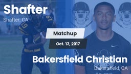 Matchup: Shafter  vs. Bakersfield Christian  2017